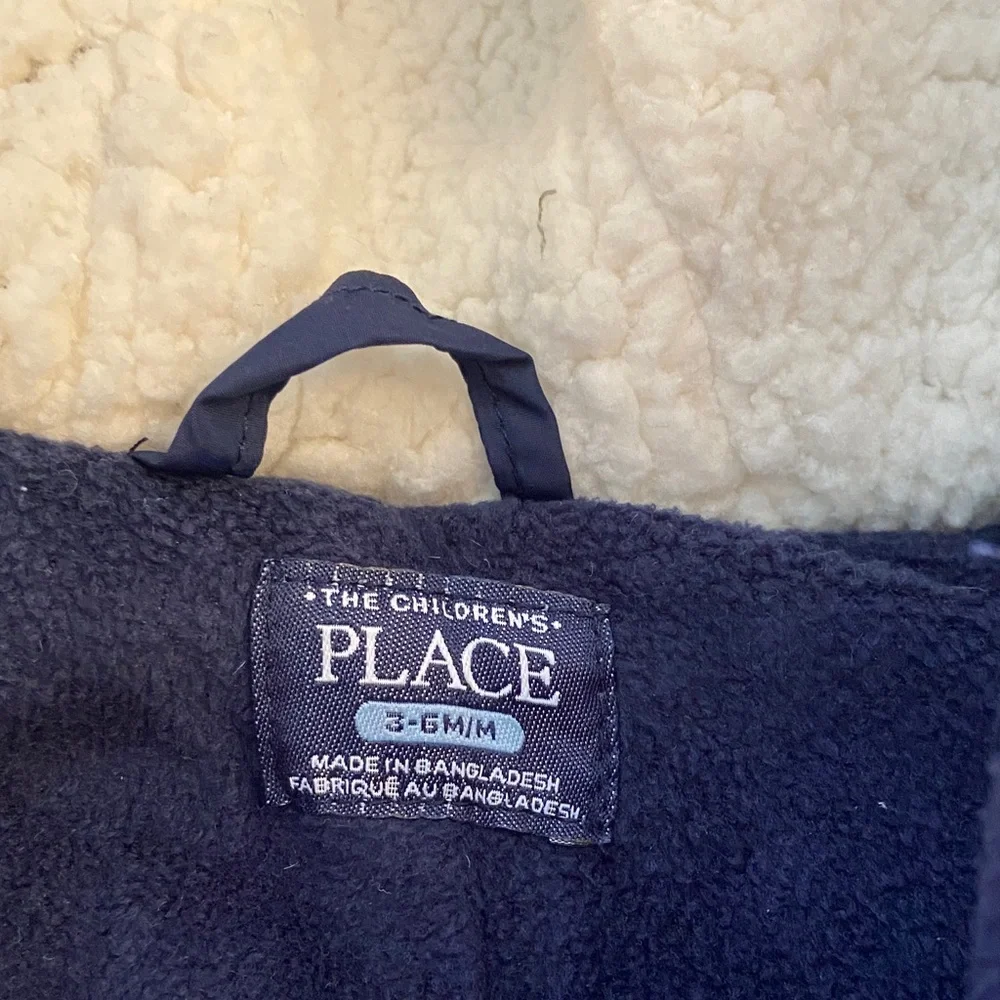 Children’s Place Navy Blue‎ Hooded One Piece Snow Suit 3-6 Months